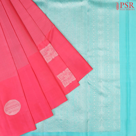 French Rose Soft Silk Saree