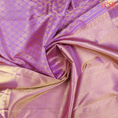 Floral Lavender Kanchipuram Silk Saree