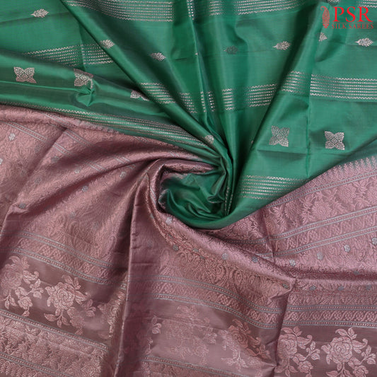 Jade Green Soft Silk Saree