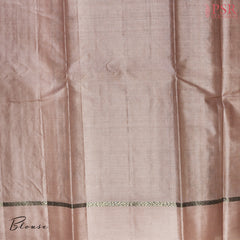 Peach Beige Banaras Tussar Silk Saree