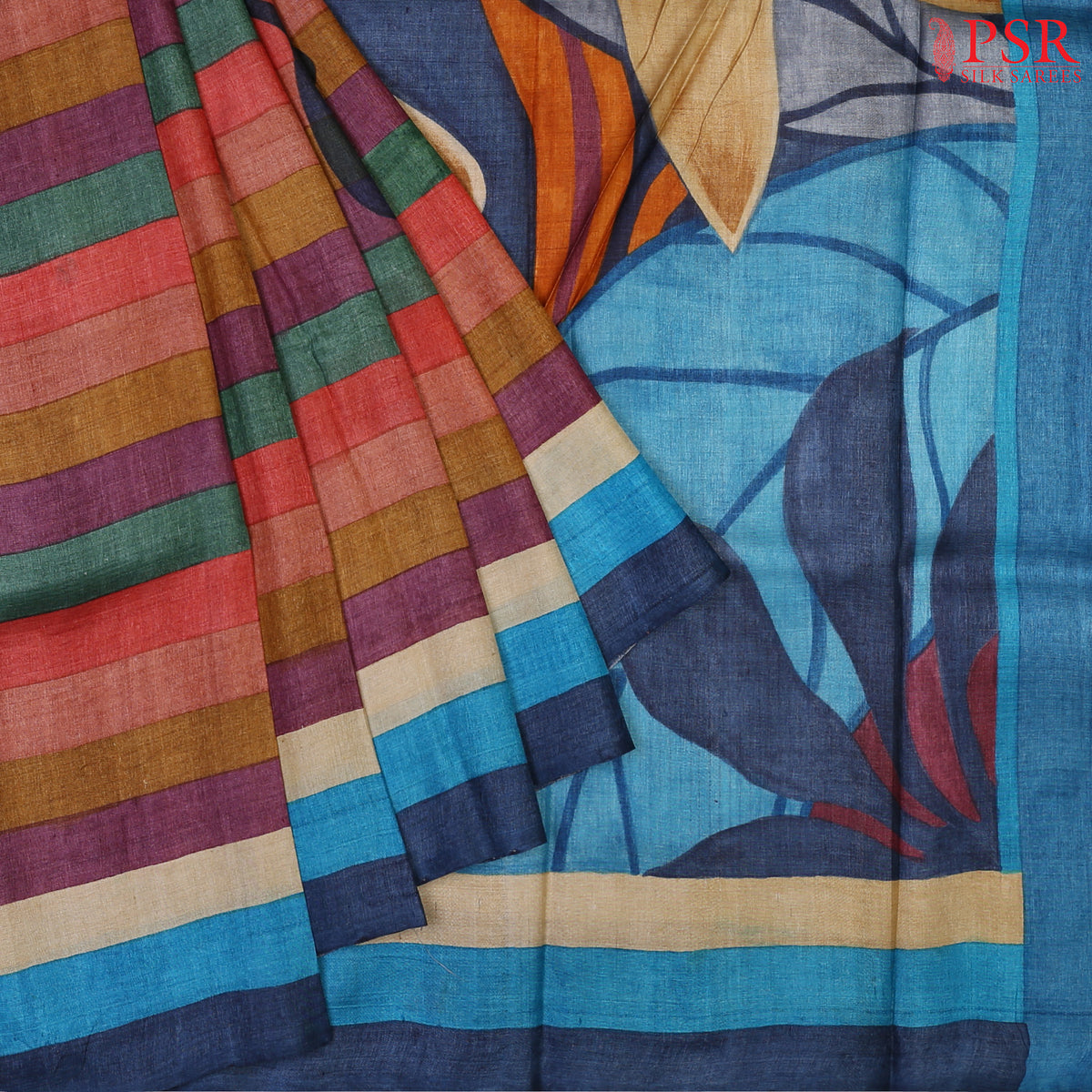 Multicolor Kadhi Tussar Silk Saree