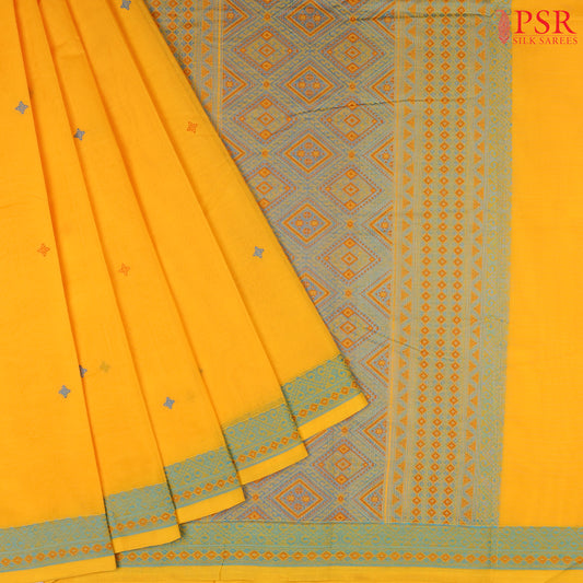 Yellow Kalakshetra Kovai Cotton