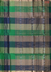 Peacock Blue & Parakeet Green Soft Silk Saree