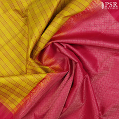 Dandelion Yellow Fancy Kanchipuram Silk Saree