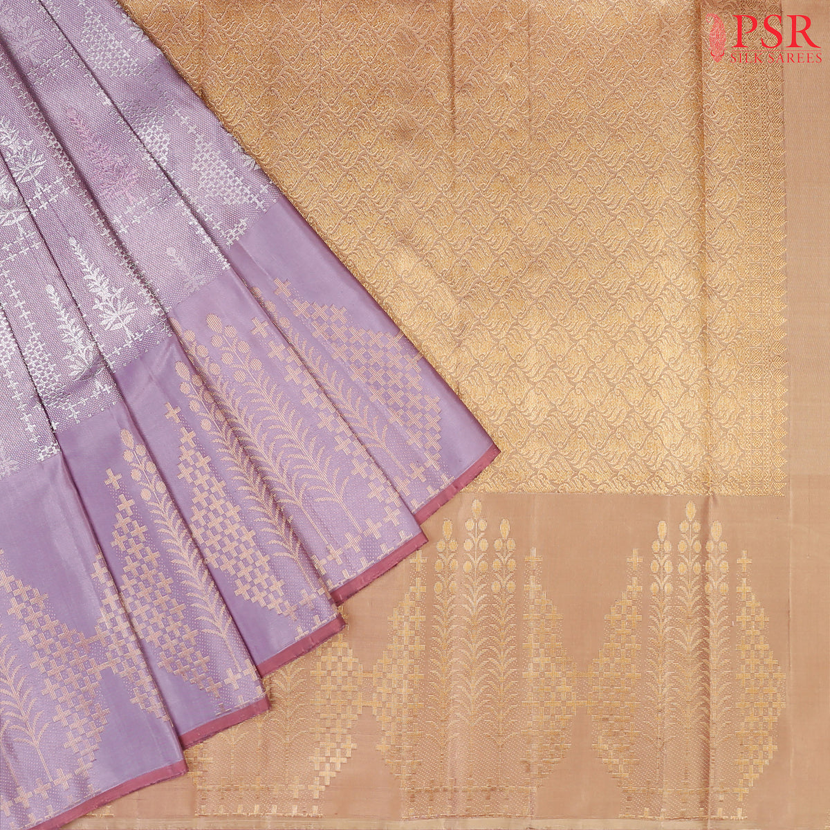 Wisteria Lavender Kanchipuram Silk Saree