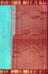 Turquoise Fancy Kanchi Silk Saree