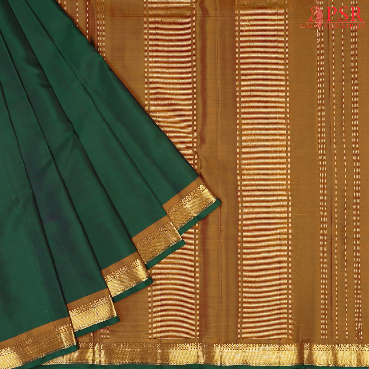 Dark Green Fancy Kanchipuram Silk Saree