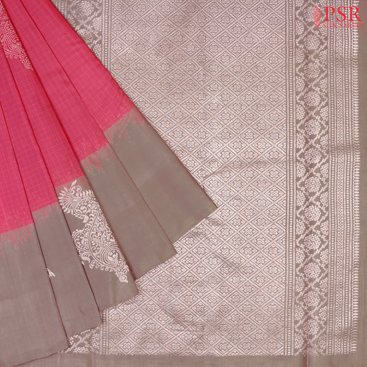 Dark Pink Soft Silk Saree