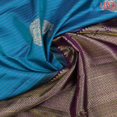 Cerulean Blue Kanchipuram Silk Saree