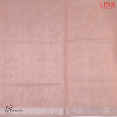 Pinkish Tan Maheshwari  Silk Cotton Saree