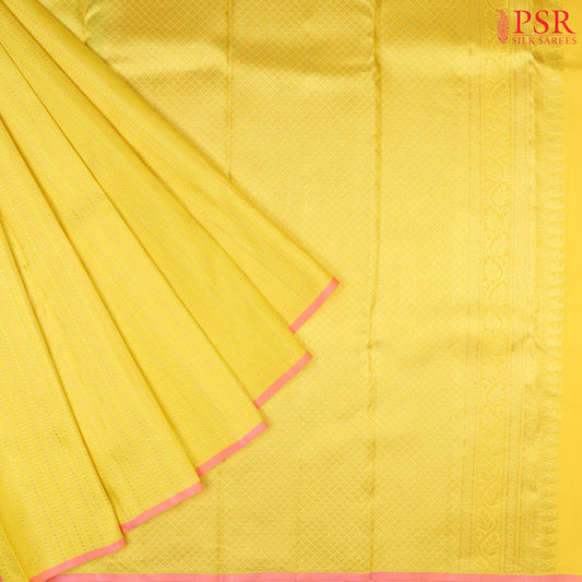 Pineapple Yellow Kanchipuram Silk Saree