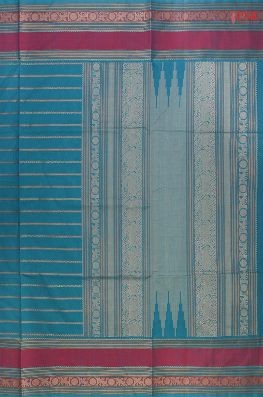 Cerulean Blue Kalakshetra Kovai Cotton