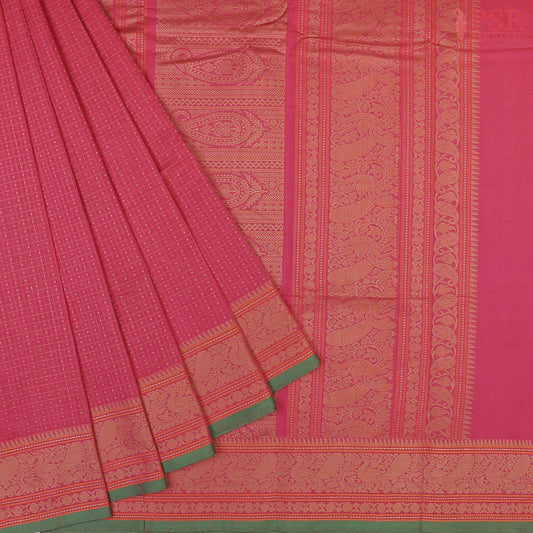 Dark Pink Kalakshetra Kovai Cotton