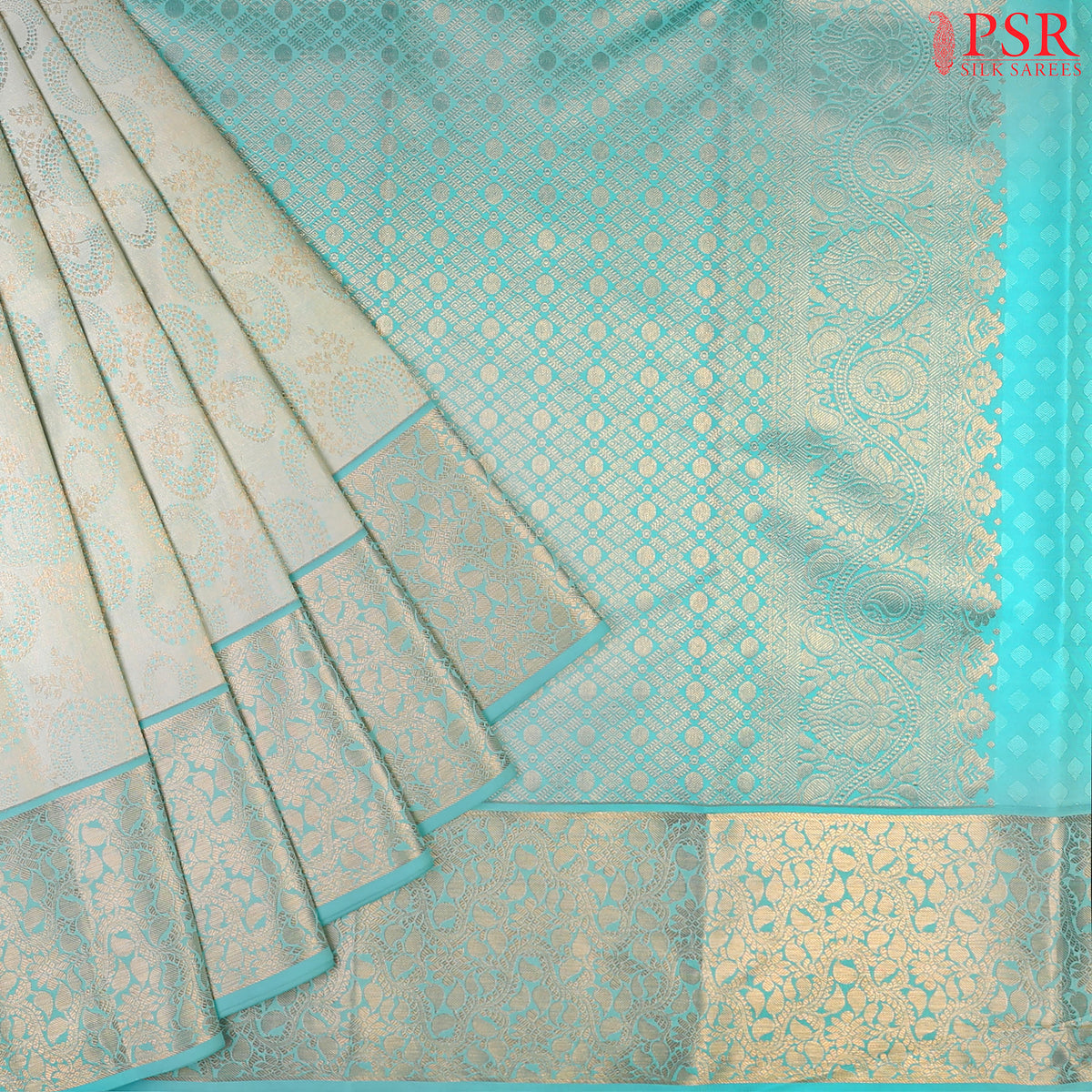 Pastel Pistachio Fancy Kanchi Silk Saree