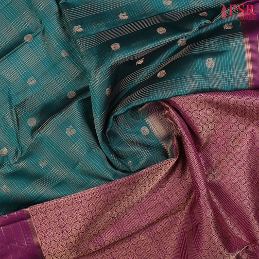 Pine Green Fancy Kanchipuram Silk Saree