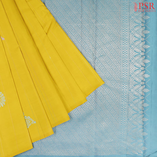 Tuscany Yellow Kanchipuram Silk Saree