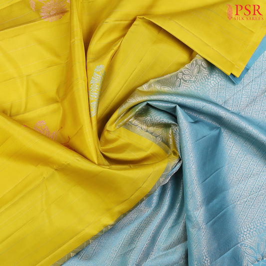 Tuscany Yellow Kanchipuram Silk Saree