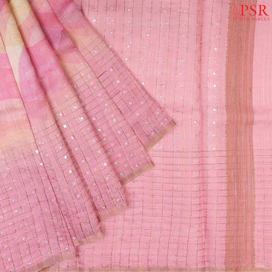 Shades Of Pink Kadhi Tussar Silk Saree