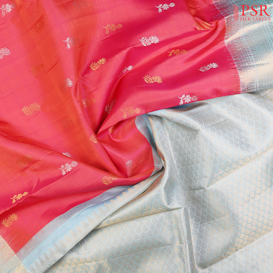 Paradise Pink Kanchipuram Silk Saree