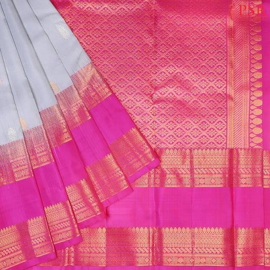 Beacon Grey Kanchipuram Silk Saree