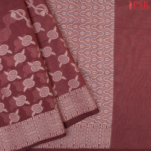 Maroon Silk Cotton Saree