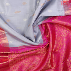 Beacon Grey Kanchipuram Silk Saree