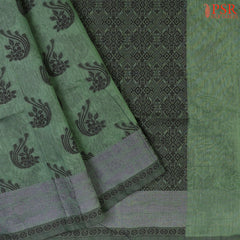 Dark Fern Green Silk Cotton Saree