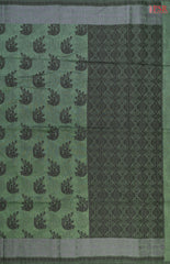 Dark Fern Green Silk Cotton Saree