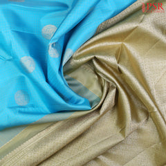 Capri Blue Kanchipuram Silk Saree