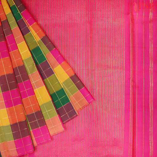 Multicolor Kanchipuram Silk Saree