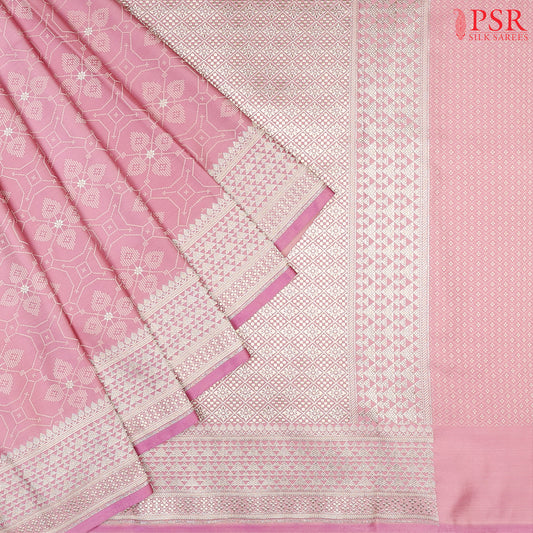 Sweet Lilac Pink Summer Silk Saree