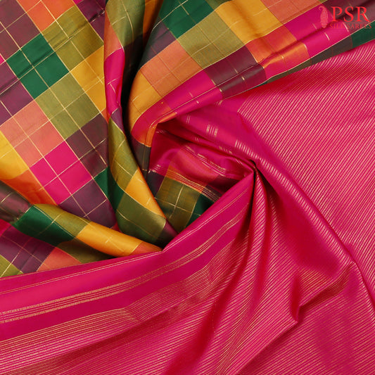 Multicolor Kanchipuram Silk Saree