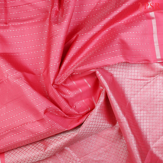 Watermelon Pink Kanchipuram Silk Saree