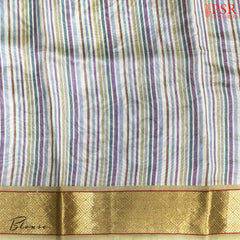 Pastel Turquoise Dupion Silk Saree