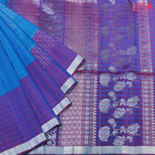 Azure Blue Soft Silk Saree