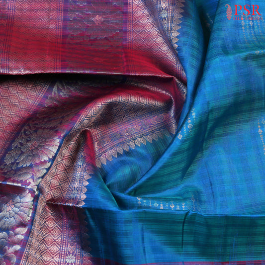 Azure Blue Soft Silk Saree