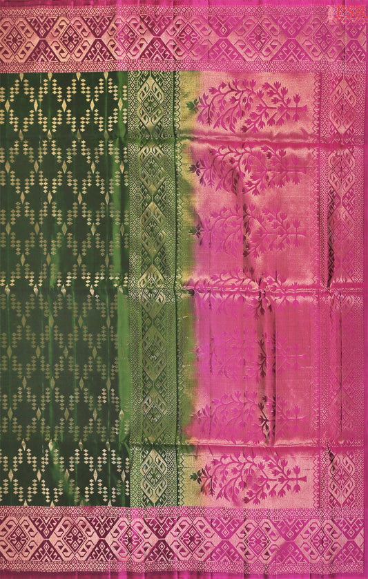 Dark Green Soft Silk Saree