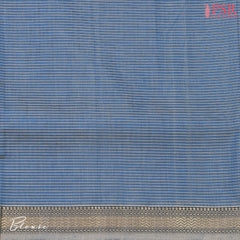 Queen Blue Maheshwari Jute Silk Cotton Saree