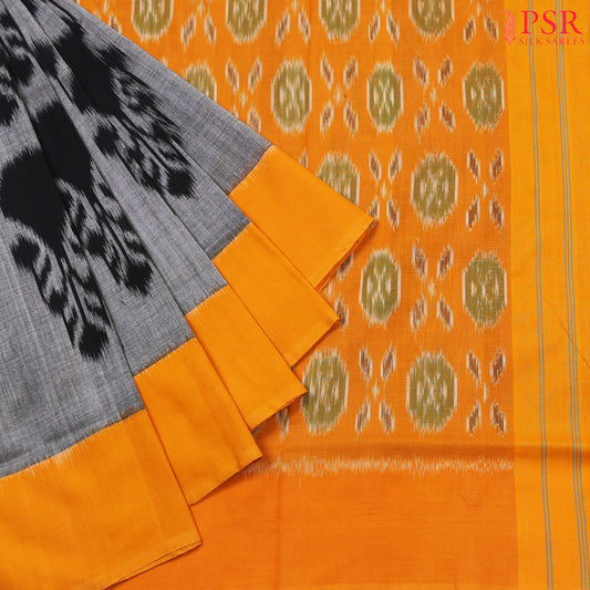 Grey Ikkat Cotton Saree