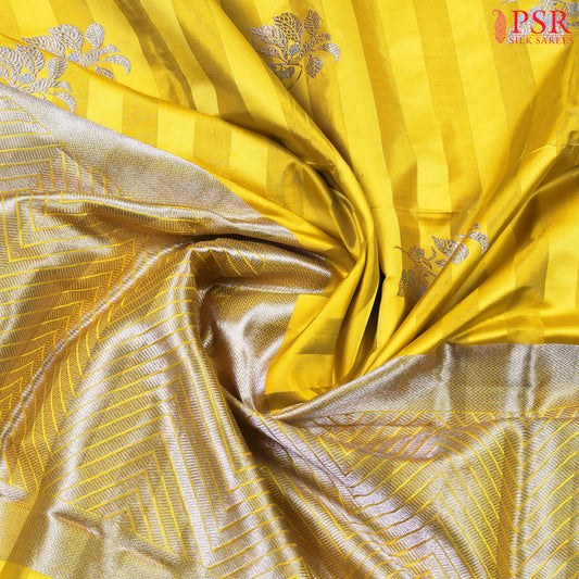 Yellow Banarasi Silk