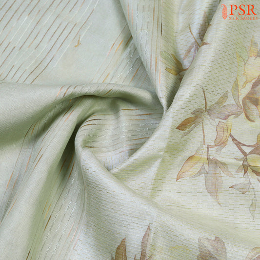 Pale Green Banarasi Tussar Silk Saree