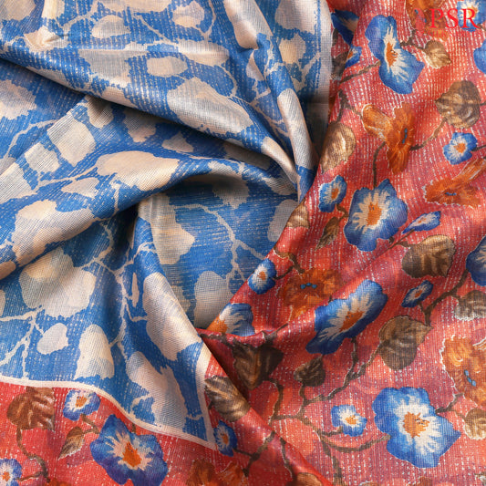 Cerulean Blue Manipuri Super Net Saree