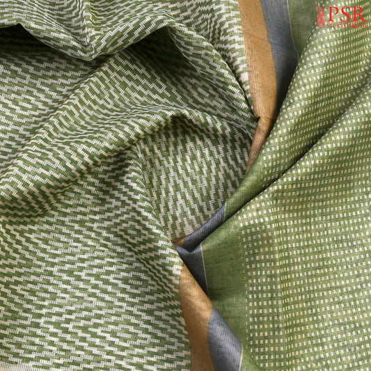 Olive Green Manipuri Super Net Saree