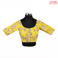 Lemon Yellow Ready Made Blouse 