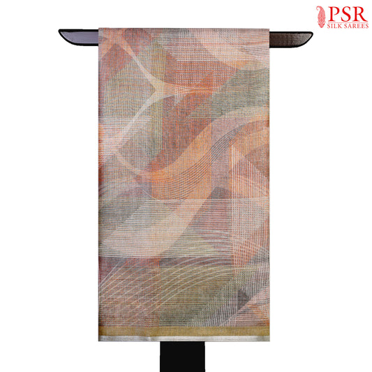 Olive Shaded Linen Tissue Saree