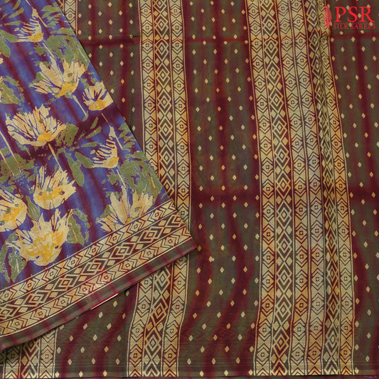 Wild Blue Hyderabad Cotton Saree