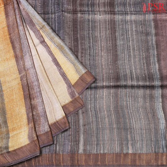 Shades OF Brown Pashmina Tussar Silk Saree