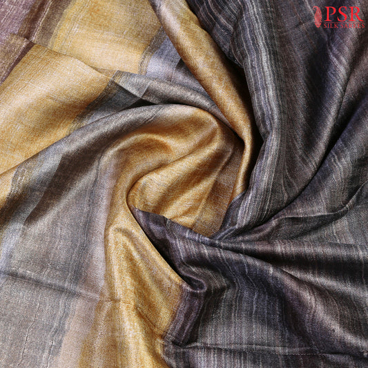 Shades OF Brown Pashmina Tussar Silk Saree