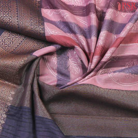 Opera Mauve Chanderi Silk Cotton Saree