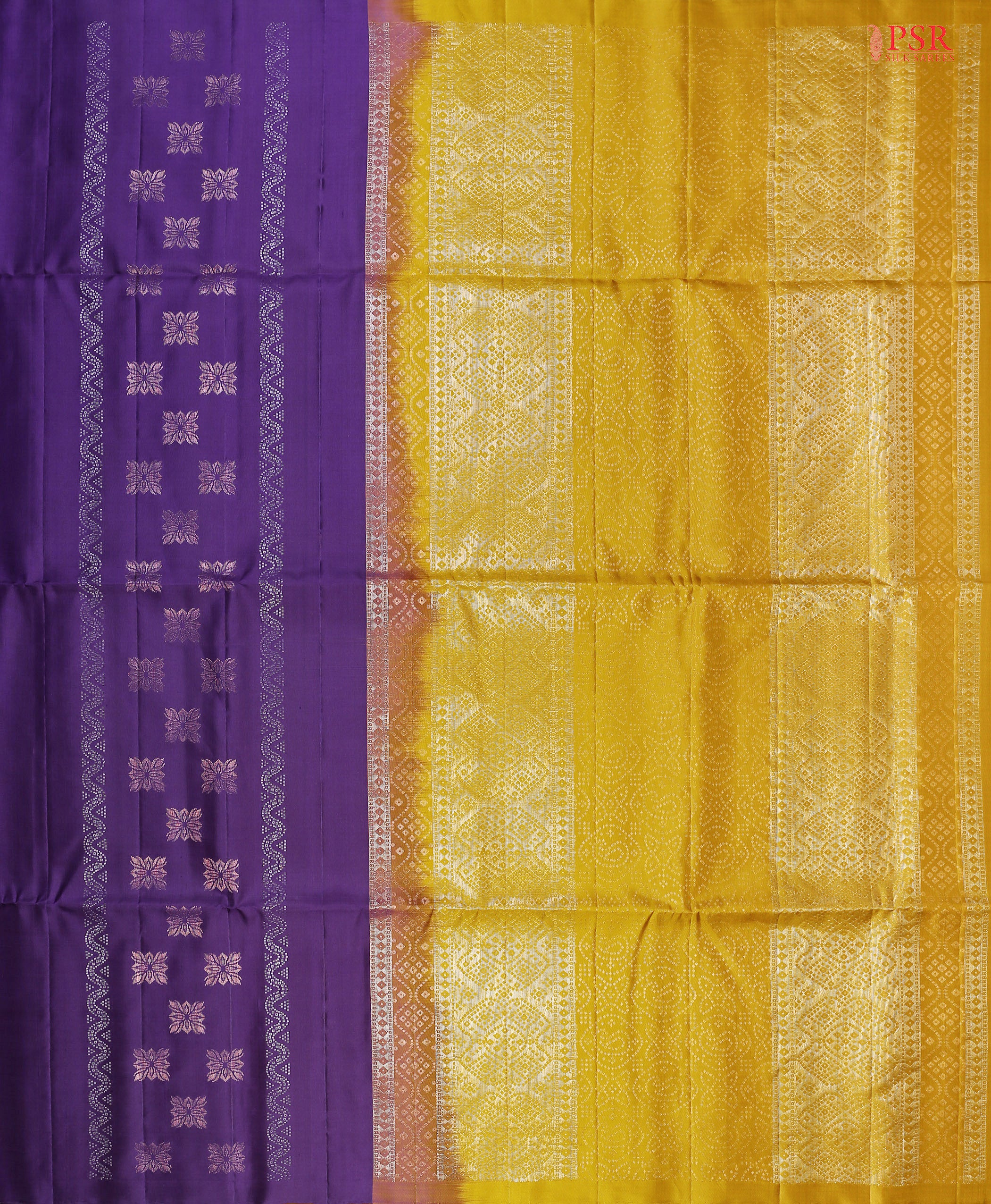 PSR Silk Sarees proudly presents the Indigo Purple Soft Silk Saree, an epitome of grace and opulence. 